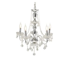 5 Light Crystal Chrome Chandelier