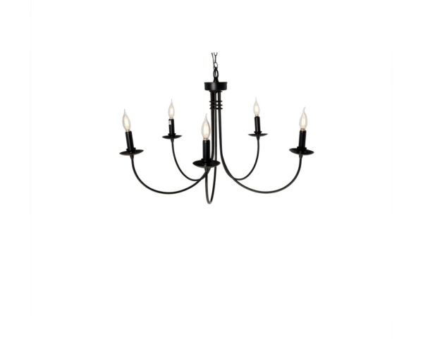 Sleek Black Chandelier