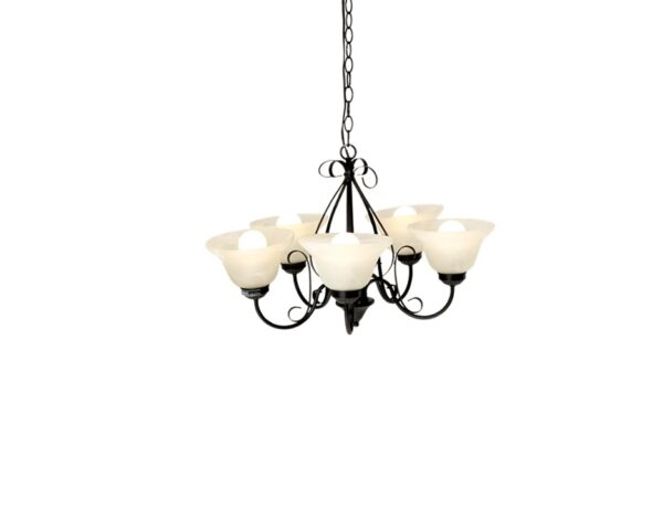 Small Black Chandelier with Shade