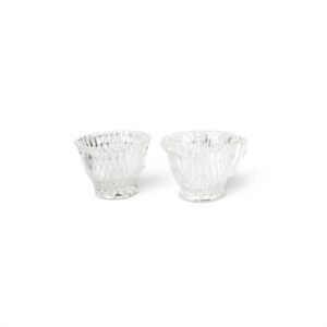 Cut Glass Sugar Bowl & Creamer