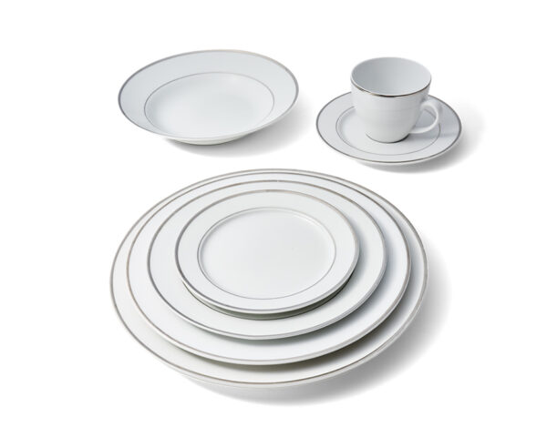 platinum rim dinnerware