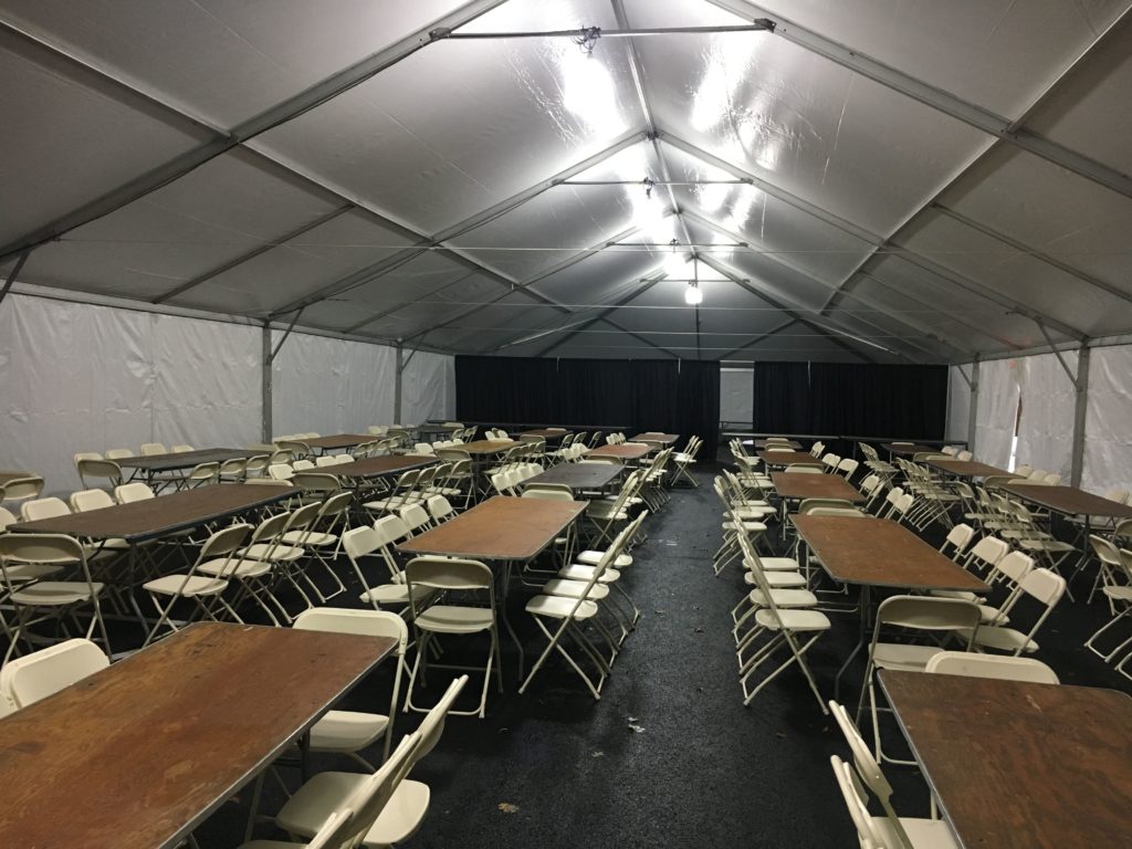 holding tent tables and chairs