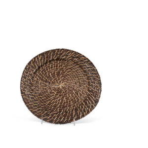 Chocolate Brown Rattan Charger Plate
