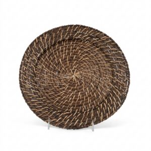 Chocolate Brown Rattan Charger Plate