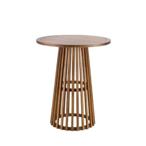 32" Chestnut Finish Slatted Cocktail Table